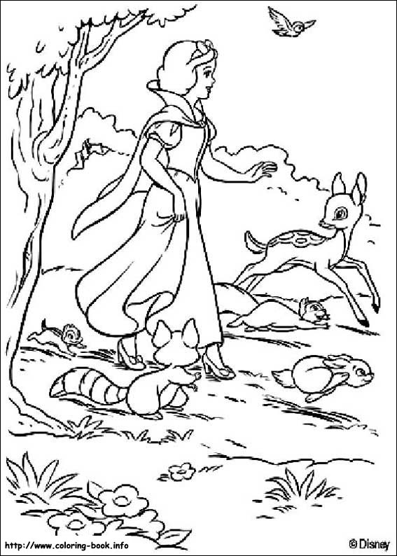 Snow White coloring picture